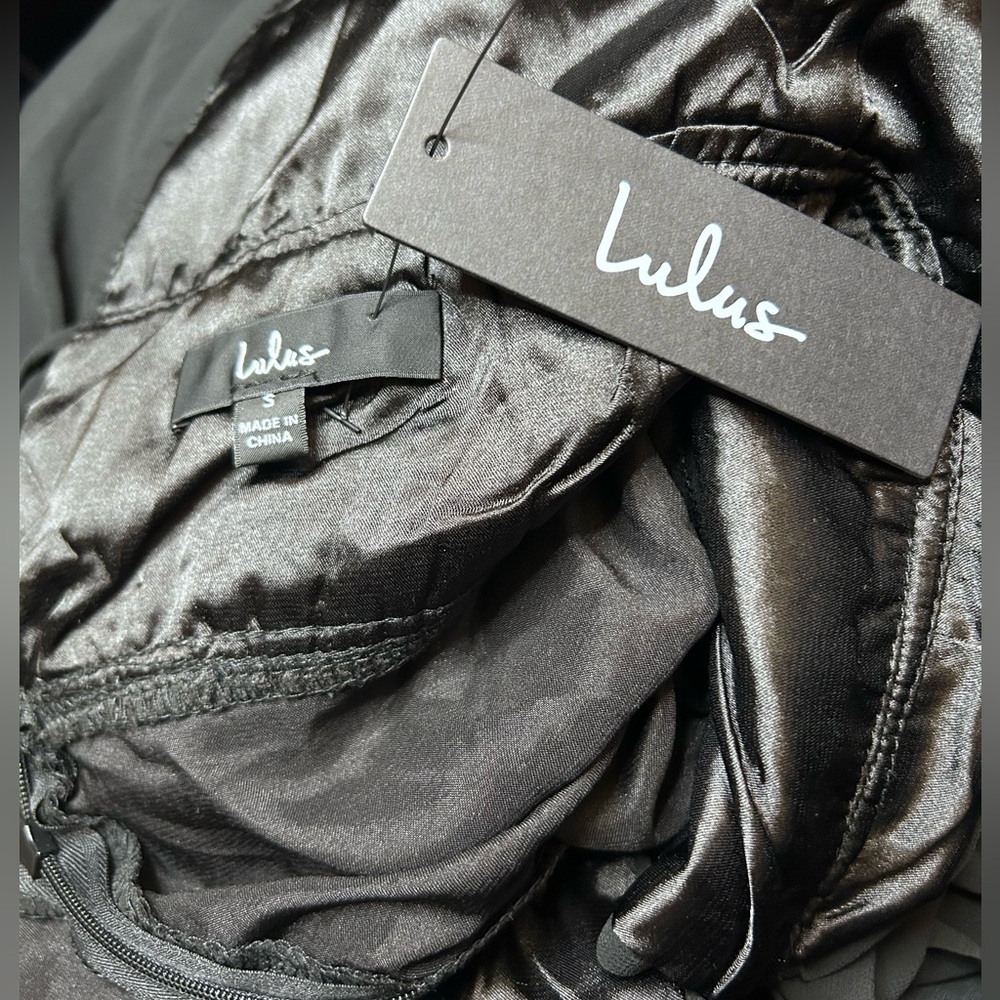 Lulus I'm All Yours Black Ruffled Maxi Dress Size Small New NWT - Picture 17 of 17